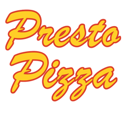 Presto Pizza logo.
